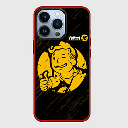 Чехол для iPhone 13 Pro Fallout фоллаут, цвет: 3D-красный