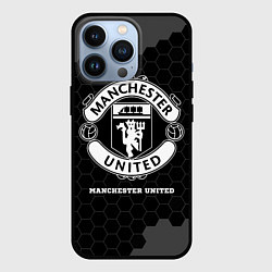 Чехол для iPhone 13 Pro Manchester United sport на темном фоне, цвет: 3D-черный
