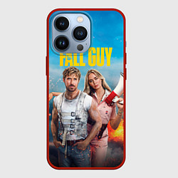 Чехол для iPhone 13 Pro Ryan Gosling and Emily Blunt каскадеры, цвет: 3D-красный