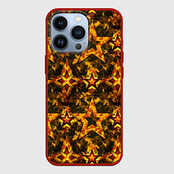 Чехол для iPhone 13 Pro Огненные звезды 9 мая, цвет: 3D-красный