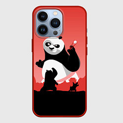 Чехол для iPhone 13 Pro По и Шифу - Кунг-фу Панда, цвет: 3D-красный