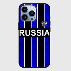 Чехол для iPhone 13 Pro Россия- черно-синяя униформа, цвет: 3D-черный