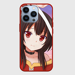 Чехол для iPhone 13 Pro Konosuba Мэгумин cute, цвет: 3D-красный