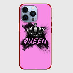 Чехол для iPhone 13 Pro Королева - корона, цвет: 3D-красный