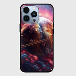Чехол для iPhone 13 Pro Объемный космос и планеты, цвет: 3D-черный