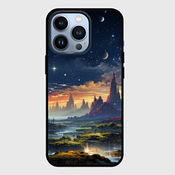 Чехол для iPhone 13 Pro Космический фантазийный мир на другой планете, цвет: 3D-черный