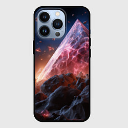 Чехол для iPhone 13 Pro Абстрактная пирамида космическая, цвет: 3D-черный