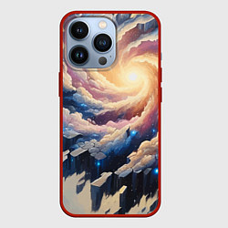 Чехол для iPhone 13 Pro Космическая галактика - нейросеть фантазия, цвет: 3D-красный