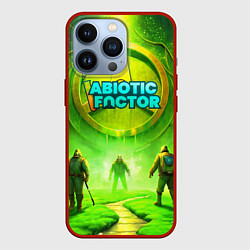 Чехол для iPhone 13 Pro Abiotic Factor зеленый атомный завод, цвет: 3D-красный