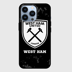 Чехол для iPhone 13 Pro West Ham sport на темном фоне, цвет: 3D-черный