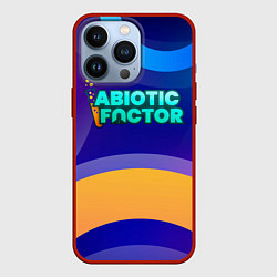 Чехол для iPhone 13 Pro Abiotic Factor цветные круги и лого, цвет: 3D-красный