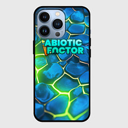 Чехол для iPhone 13 Pro Abiotic Factor logo bright neon, цвет: 3D-черный