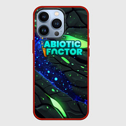 Чехол для iPhone 13 Pro Abiotic Factor logo bright neon, цвет: 3D-красный