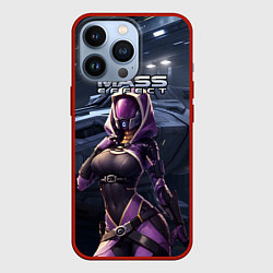 Чехол для iPhone 13 Pro Mass Effect ТалиЗора и космический корабль, цвет: 3D-красный