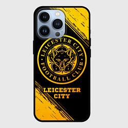Чехол для iPhone 13 Pro Leicester City - gold gradient, цвет: 3D-черный