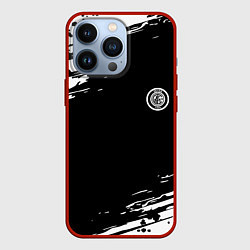 Чехол для iPhone 13 Pro Inter абстрактные краски текстура, цвет: 3D-красный