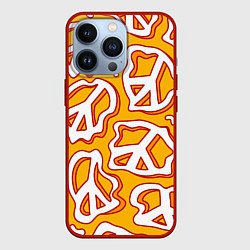 Чехол для iPhone 13 Pro Pattern peace, цвет: 3D-красный