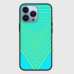 Чехол для iPhone 13 Pro Треугольники уходящие в даль, цвет: 3D-черный