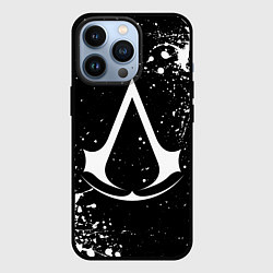 Чехол для iPhone 13 Pro White logo of assasin, цвет: 3D-черный