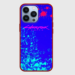 Чехол для iPhone 13 Pro Cyberpunk neon steel, цвет: 3D-красный