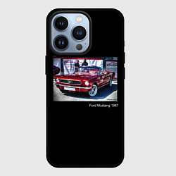 Чехол для iPhone 13 Pro Ford Mustang кабриолет модель 1967 года, цвет: 3D-черный