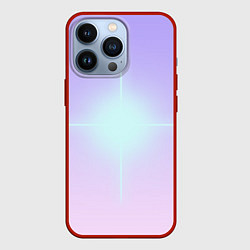 Чехол для iPhone 13 Pro Свечение белой звезды, цвет: 3D-красный