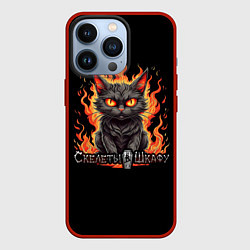 Чехол iPhone 13 Pro Арт Котик и огонь - Скелеты в шкафу