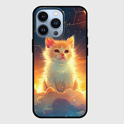 Чехол для iPhone 13 Pro Котик и космические созвездия, цвет: 3D-черный