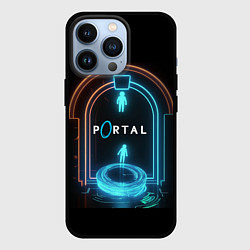 Чехол iPhone 13 Pro Portal neon style logo