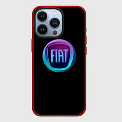 Чехол для iPhone 13 Pro FIAT logo neon, цвет: 3D-красный