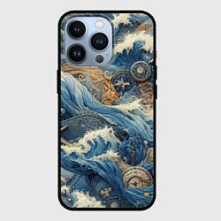 Чехол для iPhone 13 Pro Абстрактная композиция - нейросеть, цвет: 3D-черный