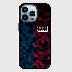 Чехол для iPhone 13 Pro PUBG camo texture, цвет: 3D-черный