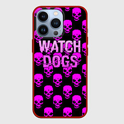 Чехол iPhone 13 Pro Watch dogs neon skull