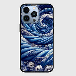 Чехол для iPhone 13 Pro Denim funnel - fashion trend, цвет: 3D-черный