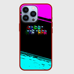 Чехол iPhone 13 Pro Among us neon colors