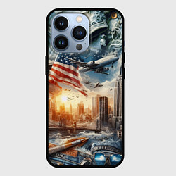 Чехол для iPhone 13 Pro Американский коллаж - нейросеть, цвет: 3D-черный