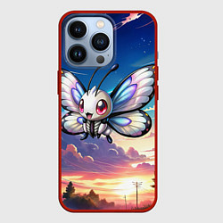 Чехол для iPhone 13 Pro Pokemon butterfree, цвет: 3D-красный