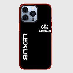 Чехол для iPhone 13 Pro Lexus white logo auto, цвет: 3D-красный