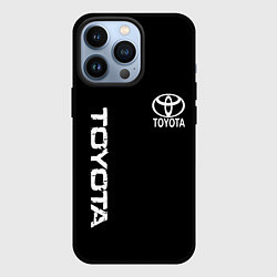 Чехол для iPhone 13 Pro Toyota logo white steel, цвет: 3D-черный