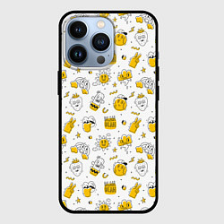 Чехол для iPhone 13 Pro Хиппи бла бла, цвет: 3D-черный