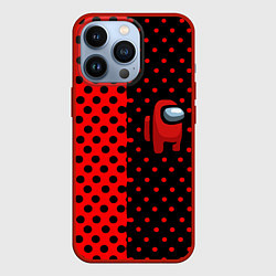 Чехол для iPhone 13 Pro Among us geometry dot, цвет: 3D-красный