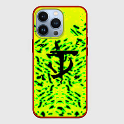 Чехол iPhone 13 Pro Doom кислотный стиль лого
