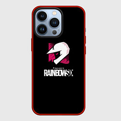 Чехол для iPhone 13 Pro Rainbow six шутер гейм стиль, цвет: 3D-красный