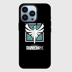 Чехол для iPhone 13 Pro Rainbow six logo game ubisoft, цвет: 3D-черный