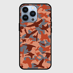 Чехол для iPhone 13 Pro Камуфляж птицы, цвет: 3D-черный