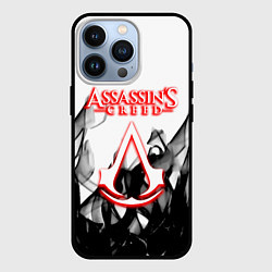 Чехол для iPhone 13 Pro Assassins Creed огненное лого гейм, цвет: 3D-черный