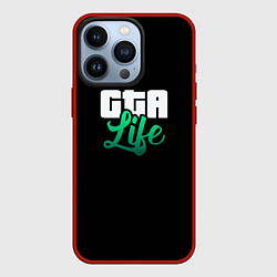 Чехол для iPhone 13 Pro GTA life logo, цвет: 3D-красный