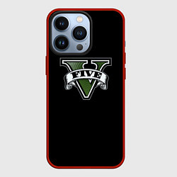 Чехол для iPhone 13 Pro GTA5 logo game, цвет: 3D-красный