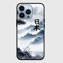 Чехол для iPhone 13 Pro Японский пейзаж - нейросеть, цвет: 3D-черный