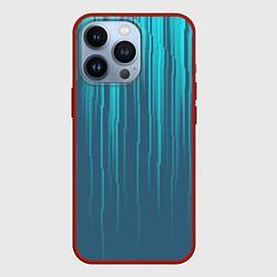 Чехол для iPhone 13 Pro Абстракция вертикальные линии, цвет: 3D-красный